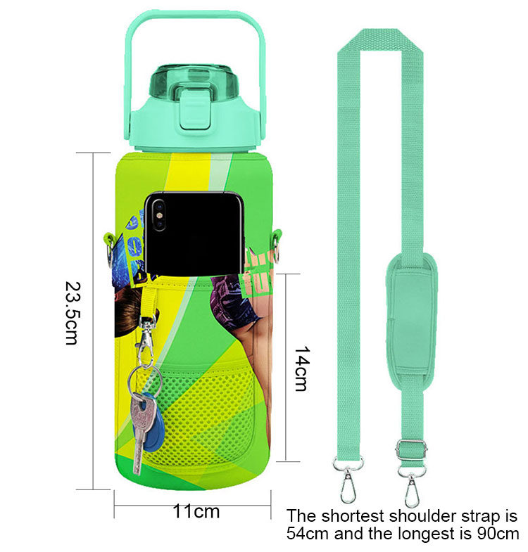 Water Bottle and Smartphone Sling – Black – Sprigs